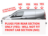 FORD TRANSIT CONNECT 2014+ REAR SECTION - ROOF RACK GROMMET PLUG CAP x2 GENUINE
