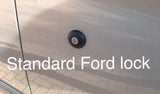 FORD TRANSIT CUSTOM - Hykee SECURITY ANTI PICK DRIVERS DOOR LOCK + BEZEL + GUIDE
