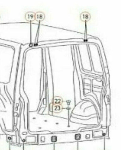 VW TRANSPORTER T5 T6 - REAR BARN DOOR GROMMET BUNG PLUG - SEE IMAGE FOR FITMENT