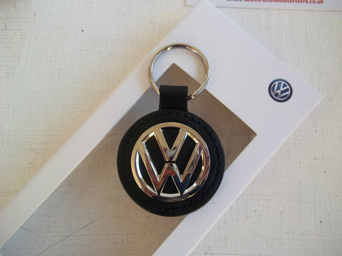 Volkswagen luxury key ring - LEATHER - NEW - GENUINE VW - WITH PRESENTATION BOX