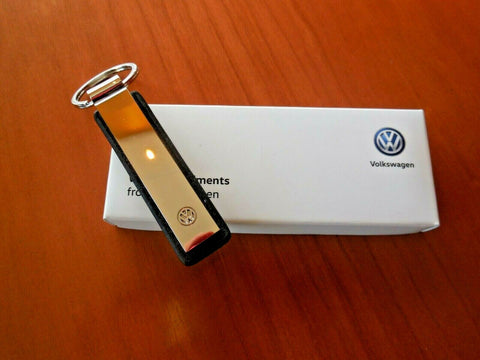 GENUINE VOLKSWAGEN KEYRING IN PRESENTATION BOX - VW LOGO - CHROME - NEW - GIFT