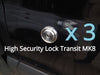 FORD TRANSIT MK8 2014+ HYKEE SECURITY ANTI PICK  DOOR DEAD LOCK BEZEL + GUIDE x3