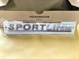 VOLKSWAGEN SPORTLINE BADGE - TRANSPORTER CADDY - GENUINE VW PART - NEW - RED