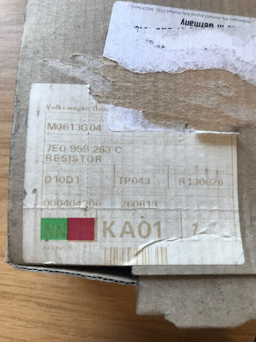VW Transporter T5 / T5.1 Heater Blower Resistor  7E0959263C New genuine VW Part