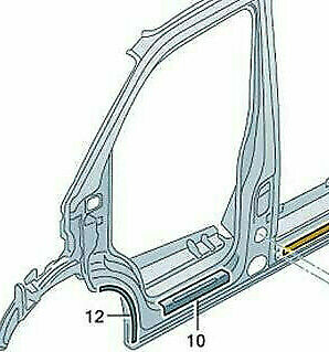 VW TRANSPORTER T5 T6 - ARCH PROTECTOR VINYL STICKER DECAL FOIL - ITEM 12 - RIGHT