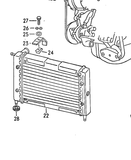 VOLKSWAGEN CADDY MK1 (14d) Pickup 1979-1994 - RADIATOR FIXING KIT - GENUINE NOS