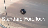 FORD TRANSIT CUSTOM - REP LOCK SECURITY ANTI PICK DOOR DEAD LOCK + BEZEL + GUIDE