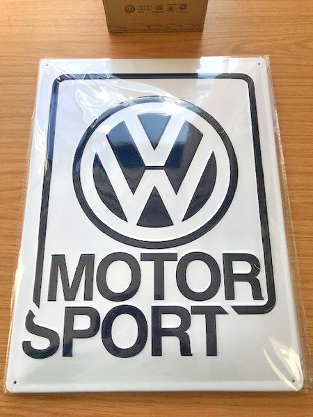 Genuine Volkswagen MOTOR SPORT metal sign - Stunning piece - Classic VW signage