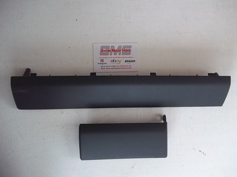 VW Transporter T5 + GP - PAIR OF DASH TRIM STRIPS UNDER GLOVE BOX - NO AIR BAG