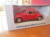 GENUINE VOLKSWAGEN BEETLE MODEL CAR - PULL BACK - OPENING DOORS - NEW BOXED