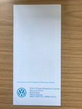 VW Transporter T25 T3 Van & Minibus + VW Golf Van dealer price list - 1980 / 81