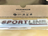 VOLKSWAGEN SPORTLINE BADGE - TRANSPORTER CADDY - GENUINE VW PART - NEW - RED