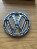 Genuine Volkswagen front VW Grille Badge Chrome - T25 Golf Caddy MK1 - New NOS