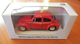 GENUINE VOLKSWAGEN BEETLE MODEL CAR - PULL BACK - OPENING DOORS - NEW BOXED