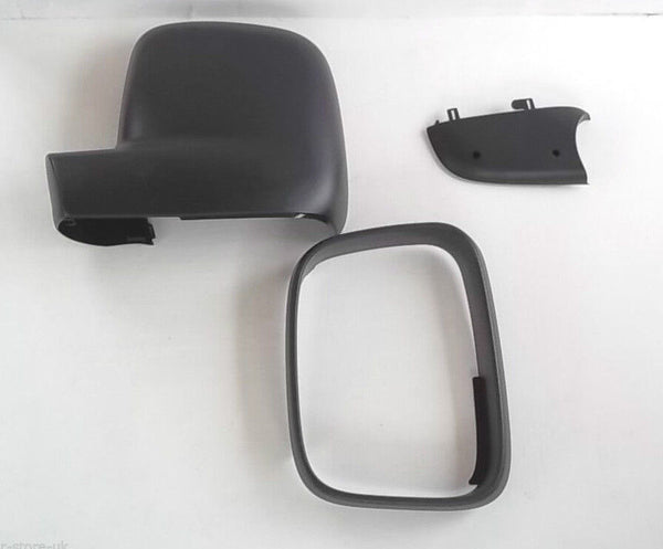 VW Transporter T5 + Caddy wing mirror trim kit PASSENGER SIDE 3 PLASTIC CASINGS