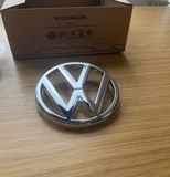 Genuine Volkswagen front VW Grille Badge Chrome - T25 Golf Caddy MK1 - New NOS