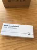 GENUINE VOLKSWAGEN KEYRING IN BOX - BEETLE - CHROME - DAMAGED SCRATCH