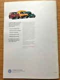 Volkswagen Caddy MK2 sales brochure catalogue - Year 1999+ - Genuine VW booklet