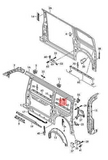 VW TRANSPORTER T5 T6 - D Pillar Brackets Shuttle Seat Belt Reinforcement Plate