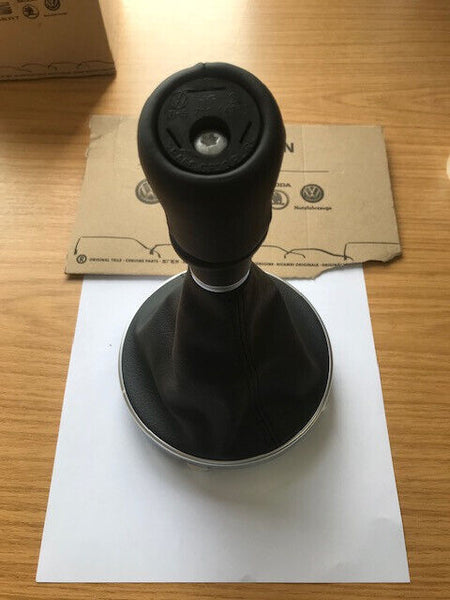 Volkswagen Transporter T5 - HIGHLINE LEATHER gear knob + gaiter - Genuine VW new