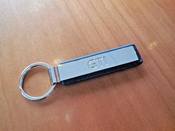 GENUINE VOLKSWAGEN KEYRING IN PRESENTATION BOX - GTI LOGO - CHROME - NEW - GIFT