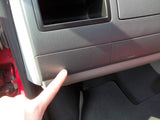 VW Transporter T5 + GP - PAIR OF DASH TRIM STRIPS UNDER GLOVE BOX - NO AIR BAG