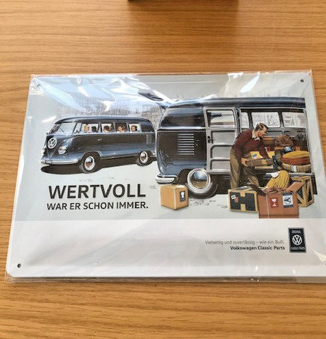 Genuine Volkswagen metal sign - Classic Transporter T1 Split T2 - Stunning piece