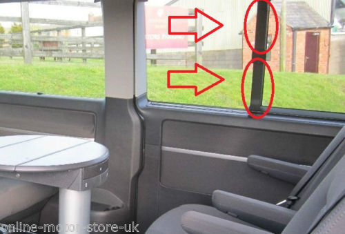 VOLKSWAGEN T5 T6 TRANSPORTER SLIDING WINDOW TRIM / SIDE WINDOW - NEW GENUINE x 1