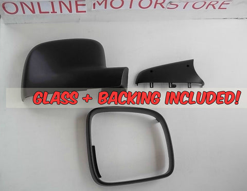 VW Transporter T5 + VW Caddy - WING MIRROR PLASTIC CASING + GLASS - DRIVER SIDE