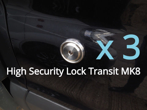 FORD TRANSIT MK8 2014+ HYKEE SECURITY ANTI PICK  DOOR DEAD LOCK BEZEL + GUIDE x3