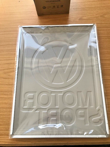 Genuine Volkswagen MOTOR SPORT metal sign - Stunning piece - Classic VW signage