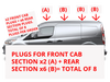FORD TRANSIT CONNECT 14+ ROOF RACK GROMMET PLUG CAP - FULL KIT x8 PIECE- GENUINE