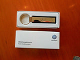 GENUINE VOLKSWAGEN KEYRING IN PRESENTATION BOX - GTI LOGO - CHROME - NEW - GIFT