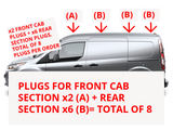 FORD TRANSIT CONNECT 14+ ROOF RACK GROMMET PLUG CAP - FULL KIT x8 PIECE- GENUINE