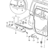 Volkswagen Caddy 03+  Side loading door - item 5 on diagram (four per order)